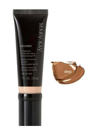 Уценка! сс крем spf 15, deep, темный (натуральный) 29 г, mary kay, срок 06/23