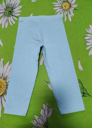 Брендовые, голубые лосины,бриджи для девочки 5-6 р-h&amp;m