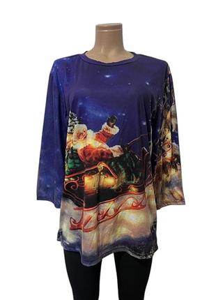 Женская новогодняя кофта кофточка лонгслив пуловер