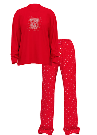 Байковая пижама пижамка выктория сикрет victoria's secret