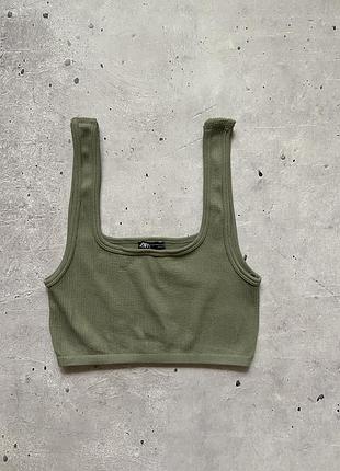 Топ в рубчик zara