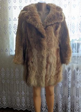 Натуральная шуба из лисы / золотая лиса