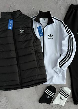 Набор adidas жилет-кофта-брюки-2 пары носков в подарок