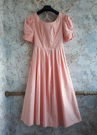 Шикарное винтажное платье laura aeshley 100% коттон