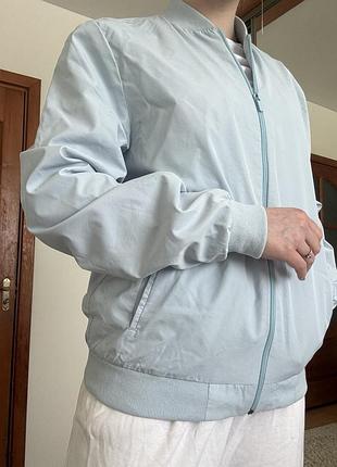 Блакитний бомбер чоловічий asos design (живі фото в каруселі)