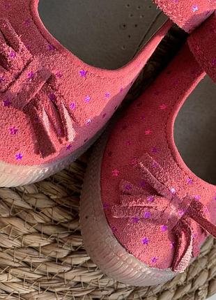 Балетки для дівчини р.35 vertbaudet замша 2