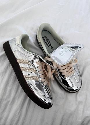 Adidas samba х wales & bones silver