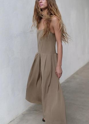 Комбінезон жіночий бежевий zara new