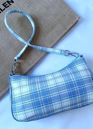 Сумочка багет в клітинку