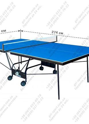 Теннисный стол gsi-sport compact strong blue gk-5 (синий) /gp-5 (зеленый)/gf-5 (графит)