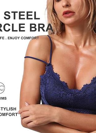 Жіночий мереживний бюстгальтер feoya s/m, без кісточок і застібок, зі знімними вставками, легкий пуш-ап, дихаючий топ-бандо кольори