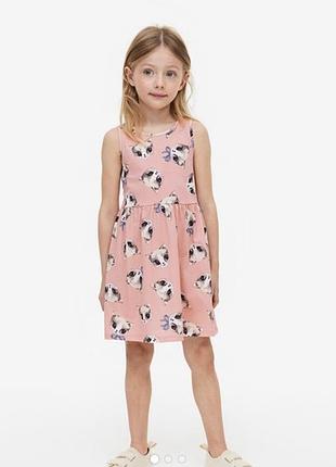 Платье h&amp;m с котиками 134/140