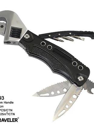 Многофункциональный инструмент traveller premium: разводной ключ 19см mt-093
