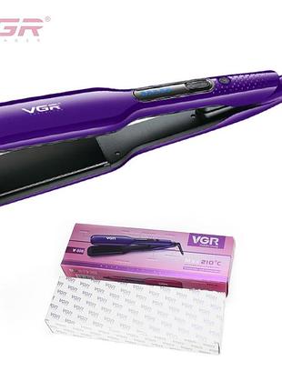 Плойка vgr v-506 purple, 5 режимов работы, керамическое покрытие, led display, 55 вт