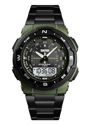 Часы наручные 1370ag skmei, army green