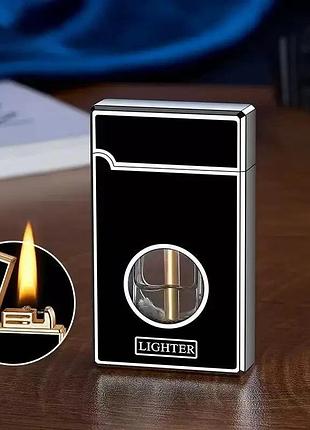 Бензинова запальничка з дуговим підпалом (hl-659 black silver)