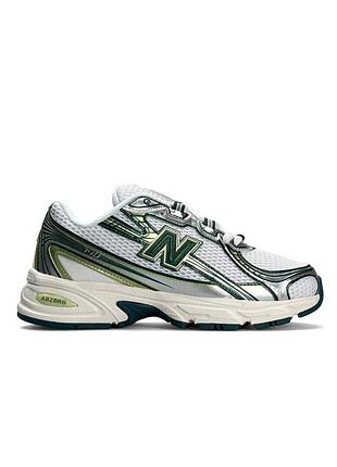 New balance 740 white silver green