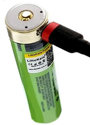 Акумулятор 18650, liitokala usb-34b, 3400mah, з вбудованим usb портом для заряджання, захист, оригінал