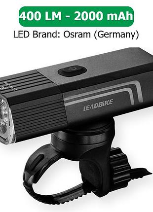 Велофара потужна leadbike ld88-osram 400lm