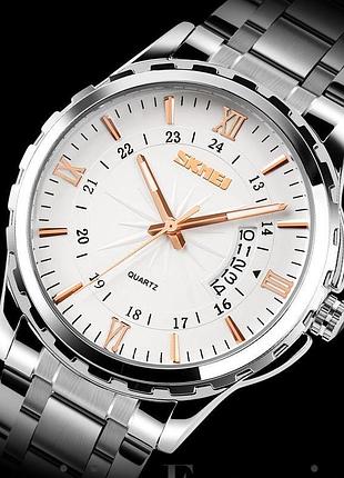 Годинник наручний skmei, silver-rose gold (9069sirg)