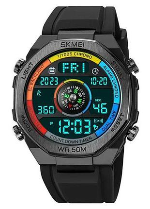 Годинники наручні 2209ckbk skmei, colorful/black, compass, pedometer
