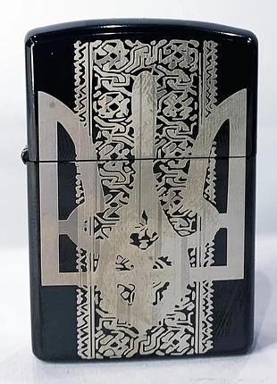 Зажигалка бензиновая "украина" zorro lighter (подарочная коробка, бензин) hl-411