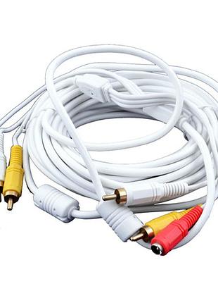 Кабель 2rca+dc 15 м