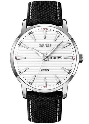 Часы наручные 9303sibk skmei, silver black