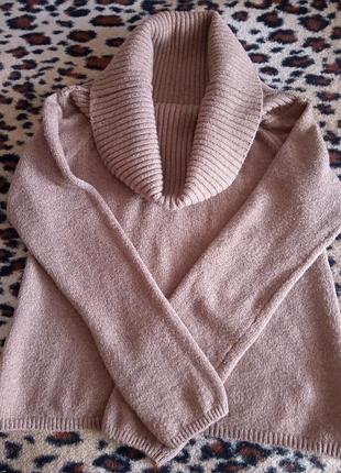 Кофточка с хомутом кофейного цвета / р. м.