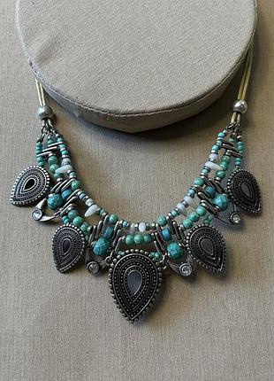 Вінтажне кольє m&s marks & spencer бірюза