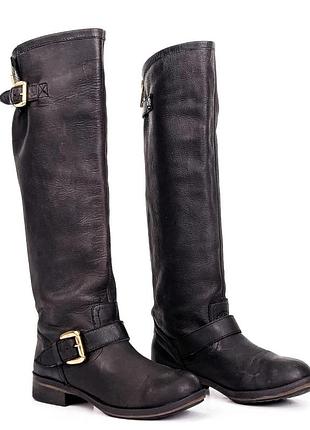 Фирменные кожаные брутальные высокие сапоги steve maddenразмер7,5