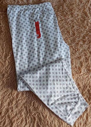 Штаны пижамные хлопок, размер 26-28 (евро 54-56), большой размер