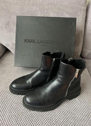 Шкіряні черевики/чоботи karl lagerfeld розмір 42