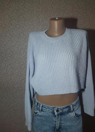 Теплий укорочений в'язаний світер 2