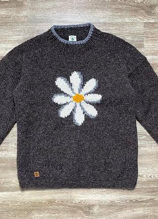 Шерстяний теплий свитер pachamama пуловер handknit wool made in nepal