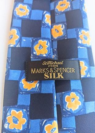 Люкс! крутой шелковый галстук st. michael marks & spence 8-9смлюксовый бренд оригинал