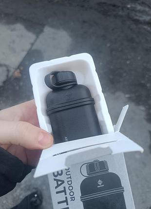 Зовнішній тактичний водонепроникний ip67 акумулято power bank elecom nestout outdoor battery 10000mah ip67 black (de-nest-10000bk)
