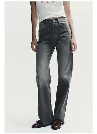 Джинси wide-leg zara