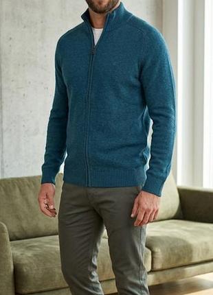 Шерстяной кардиган мужской simon carter s 80%шерть 20% нейлон