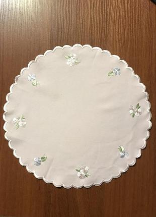 Серветка кругла рожева 30*30см