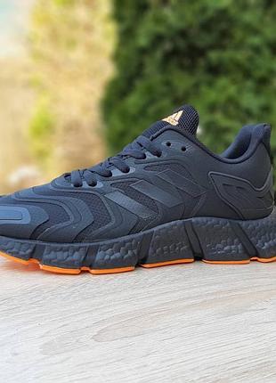 Мужские кроссовки adidas vento черные с оранжевым