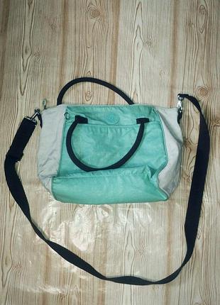 Стильная сумка кросс-боди kipling (оригинал) - мятно-серая