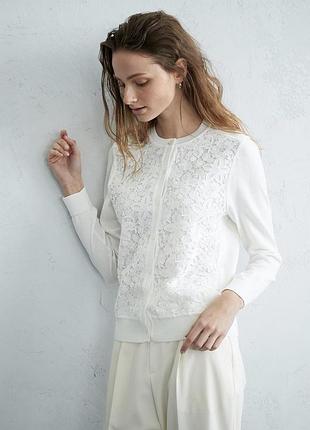 Кофта кардиган з мереживом 4