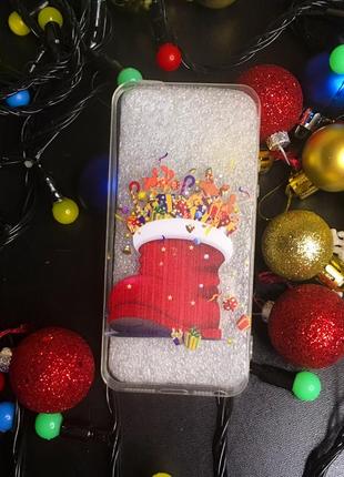 Силиконови новорічний чохол для iphone 5/se