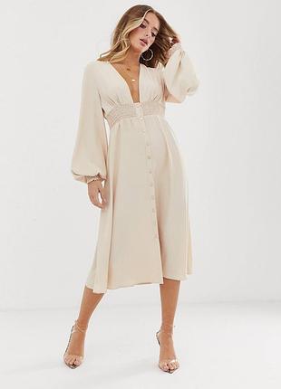 Платье миди asos на пуговицах