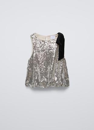 Блуза з паєтками zara 11-12 років