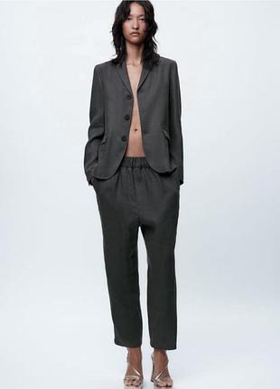 Zara, брюки из льна р.xl