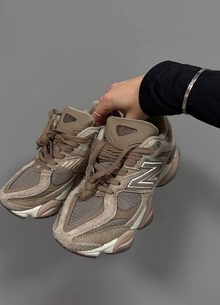 Кроссовки new balance 9060 brown / beige premium