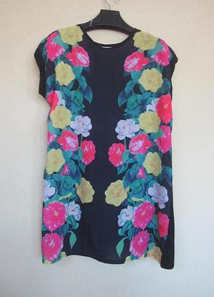 Легкое женское платье комбинированная ткань цветочный принт от blonde &amp; blonde