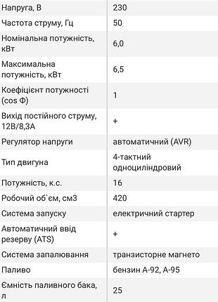 Генератор бензиновий vitals jbs 6.0ba 9